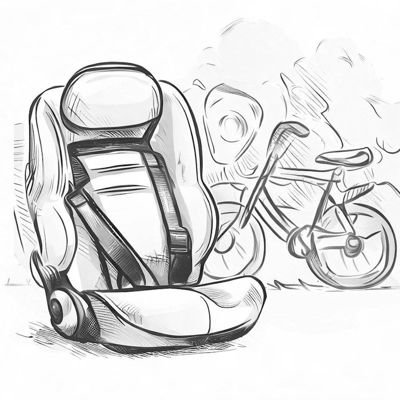 Taxi på Gotland med cykel eller barnstol.